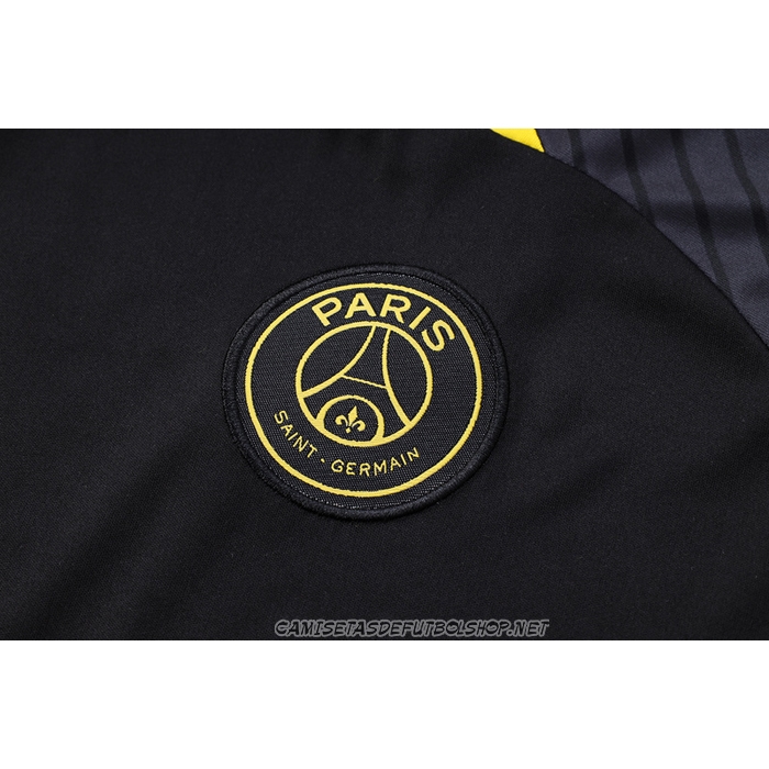 Chandal del Paris Saint-Germain Jordan 23-24 Manga Corta Negro - Pantalon Corto